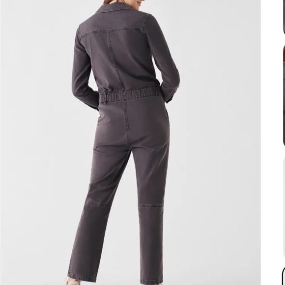 Faherty Women's Overland Twill Jumpsuit Size XXL Color Charcoal Gray organic AB - Picture 5 of 15